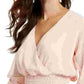 Q & A  Women's Long Sleeve V Neck Top Pink Size X-Large