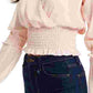 Q & A  Women's Long Sleeve V Neck Top Pink Size X-Large