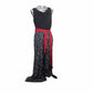 Connected Apparel Women's Tie Color Block Sleeveless Scoop Neck Tank Wide Leg Evening Jumpsuit Black Size 10 P
