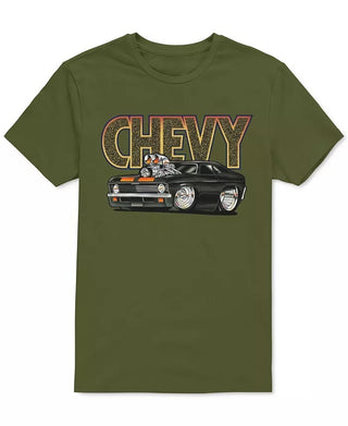 H3 Men's Chevy Graphic T-Shirt Green Size Medium