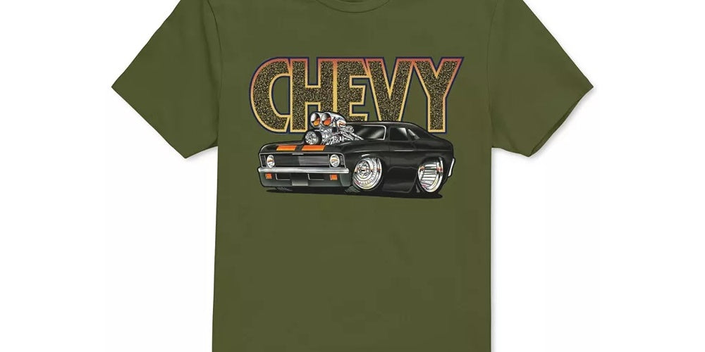 H3 Men's Chevy Graphic T-Shirt Green Size Medium