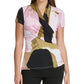 DKNY Women's Printed Surplice-Neck Top Bright Pink Size XX-Large