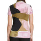DKNY Women's Printed Surplice-Neck Top Bright Pink Size XX-Large