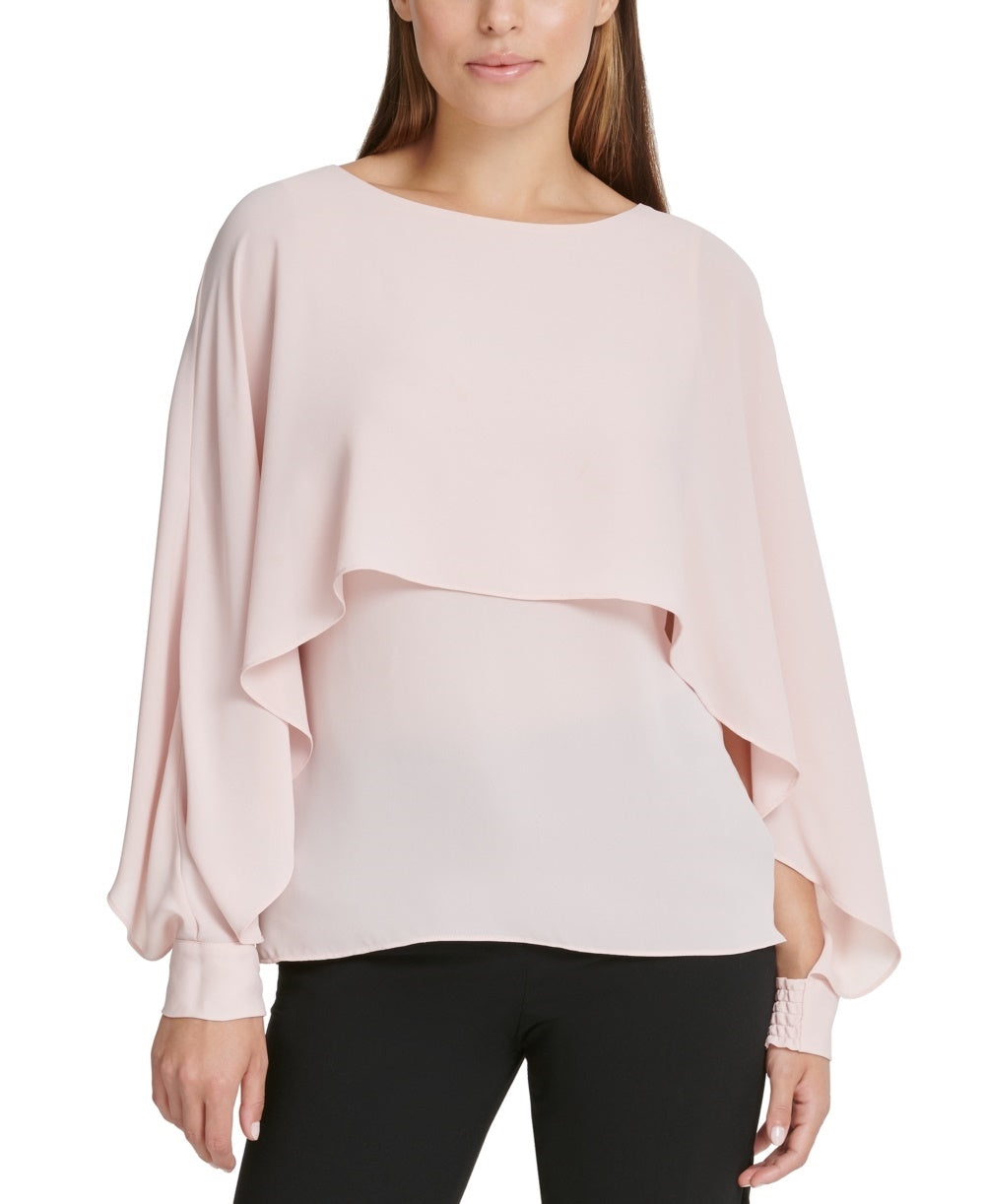 DKNY Women's Cape-Style Top Pink Size Large