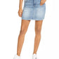 Vanilla Star Juniors' Distressed Mini Skirt Blue Size 5