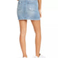 Vanilla Star Juniors' Distressed Mini Skirt Blue Size 5