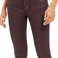 Vigoss Women's Jeans Burgundy Coated Straight-Leg Jeans Dark Pink Size 29