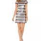 Vince Camtuo Women's Sequined Striped Bodycon Dress Blue Size 6