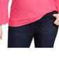 Tommy Hilfiger Women's Embellished Bell Sleeve Top  Pink Size 1X
