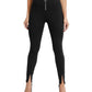 Guess Women's Kumiko Zip-Front Skinny Pants Black Size Medium