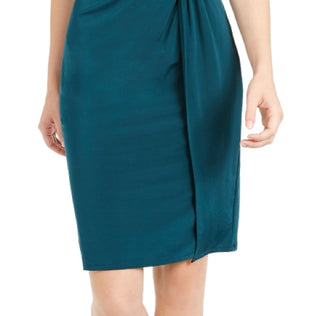 Guess Women's Flynn Knot-Front Sleeveless Mini Dress Green Size Small