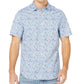 Nautica Men's Blue Sail Collection Floral Print Oxford Short Sleeve Shirt Natural Size XX-Large