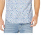Nautica Men's Blue Sail Collection Floral Print Oxford Short Sleeve Shirt Natural Size XX-Large