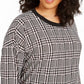 Tommy Hilfiger Women's Plus Size Plaid Sweater Charcoal Size 3X