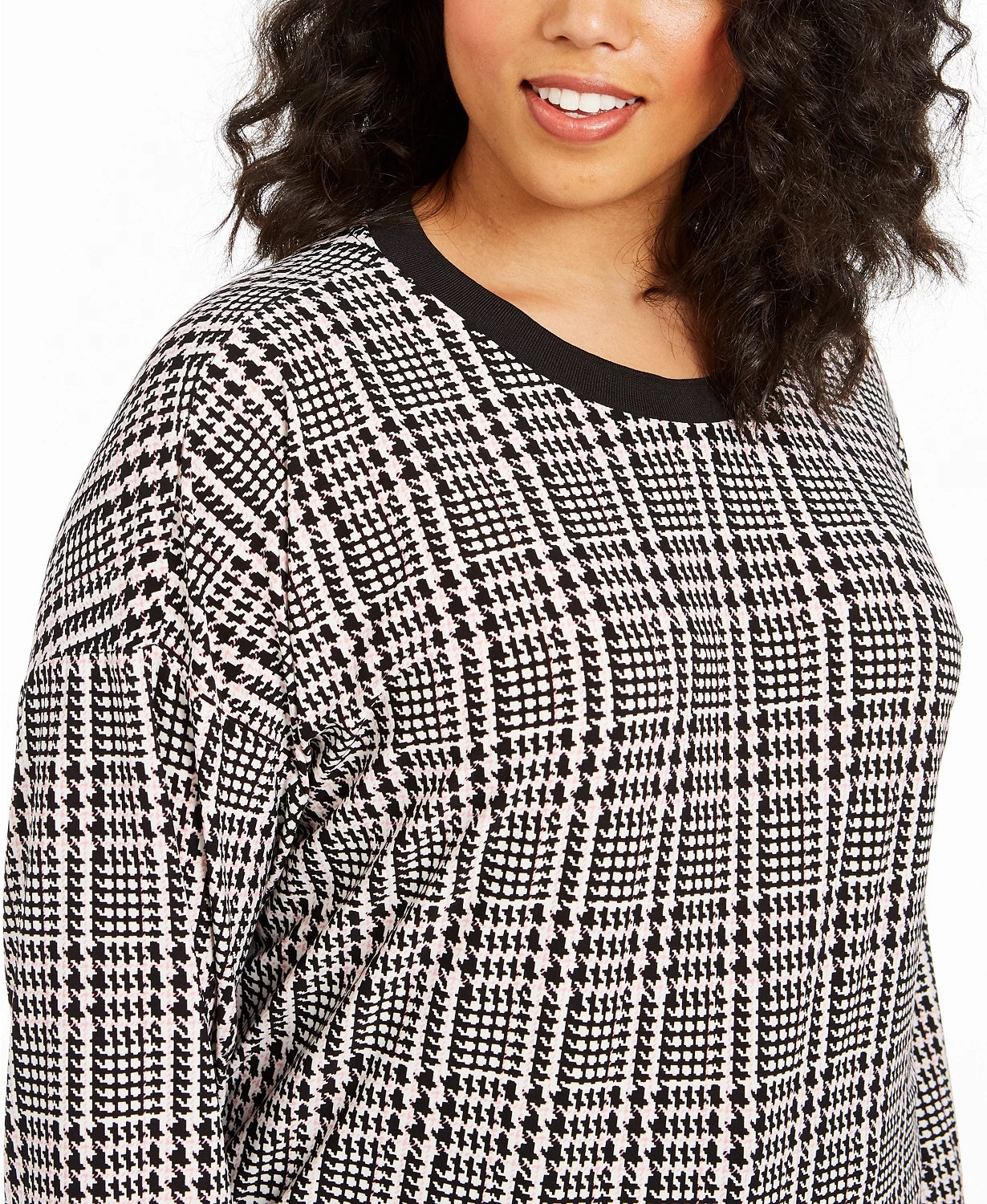 Tommy Hilfiger Women's Plus Size Plaid Sweater Charcoal Size 3X