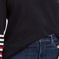 Tommy Hilfiger Women's Plus Size Ivy Striped-Sleeve Sweater Blue Size 0X