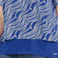 Michael Kors Women's Plus Size Printed Split-Back Top Blue Size 3X