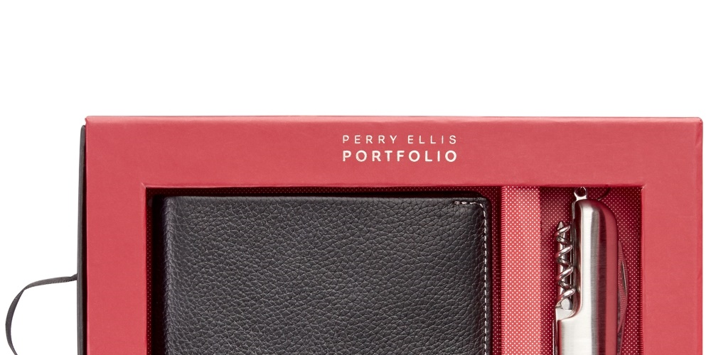 Perry Ellis Men's Pebble Passcase Black Size Regular