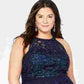 Say Yes To The Prom Women's Trendy Plus Size Embellished High-Low Dress Blue Size 24