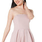 Speechless Junior's Strapless High Low Sleeveless Strapless Maxi Formal Dress Red Size 9