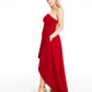 Speechless Juniors' Strapless High-Low Dress Red Size 3