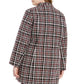 Calvin Klein Women's Plus Tweed Plaid Topper Jacket Red Size 20W