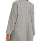 Calvin Klein Women's Windowpane Topper Jacket Gray Size 16W