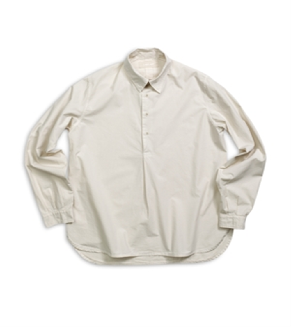 Labo.Art Camica Carta Egitto Oversized Long Sleeve Button Front Shirt Beige Size 2