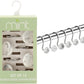 Set of 12 Rust Resistant Shower Curtain Hooks - 6 Designs!