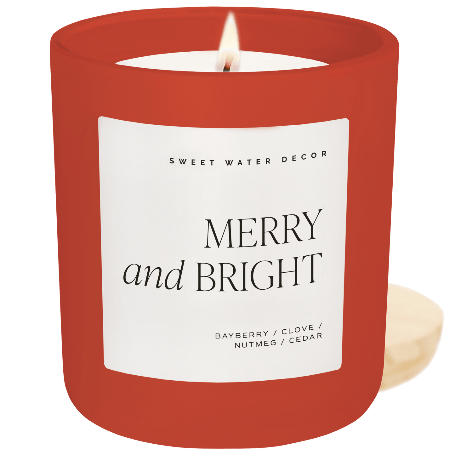 Merry and Bright Soy Candle - Red Matte Jar - 15 oz