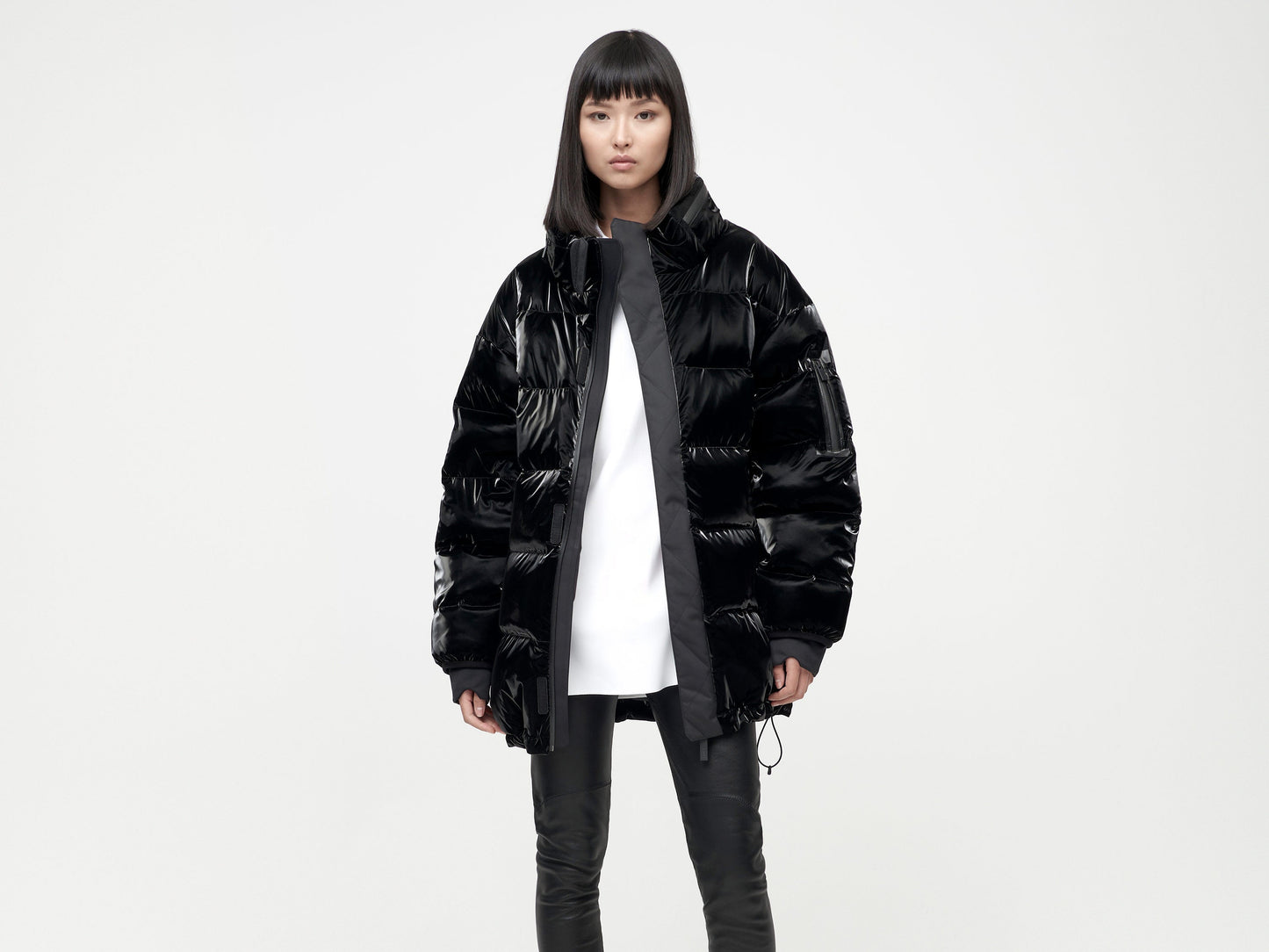 Gloss O.S Down Jacket - Black