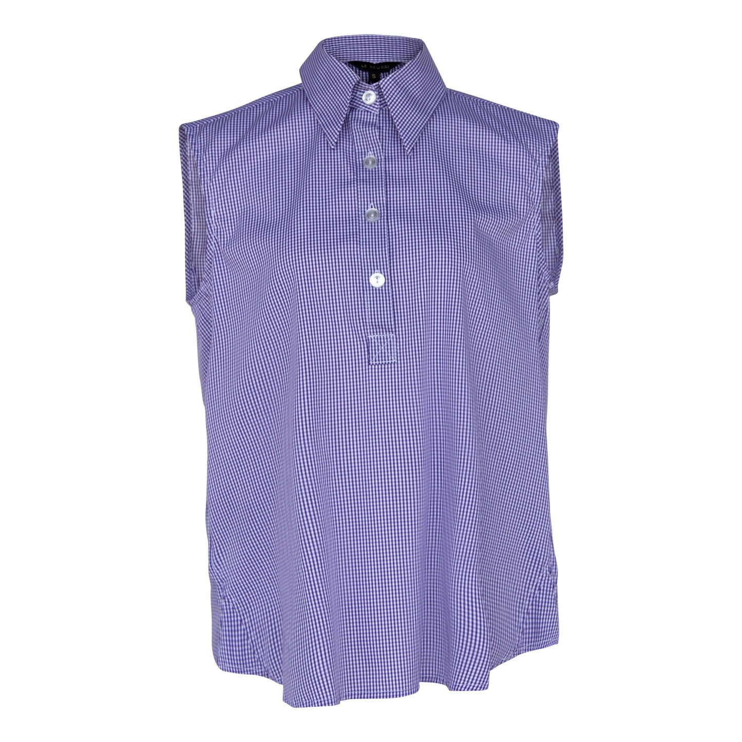 Italian Cotton Purple Sleeveless Shirt – Women’s Chic Summer Top