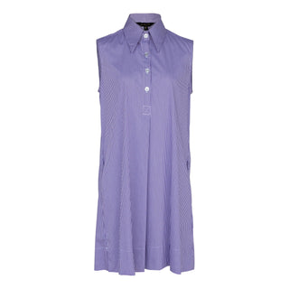 Italian Cotton Sleeveless Dress in Purple – Chic Summer Wear