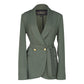 Women's Olive Blazer with Front Buttons – Tailored Blazer for Women
