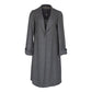 Worsted Flannel Long Trench Coat Gray Women’s Elegant Outerwear