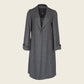 Worsted Flannel Long Trench Coat Gray Women’s Elegant Outerwear