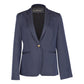 Navy Peak-Lapels Single-Breasted Blazer – Women’s Tailored Jacket
