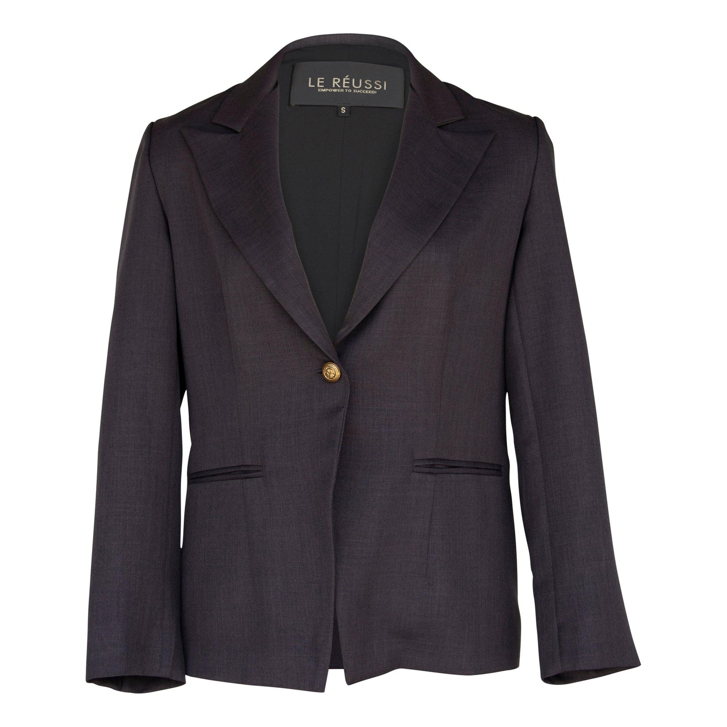 Luxe Charcoal Blazer – Women’s Tailored Office Jacket