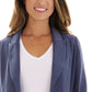 BCX Juniors' Ruched-Sleeve Open-Front Blazer Navy Size Small