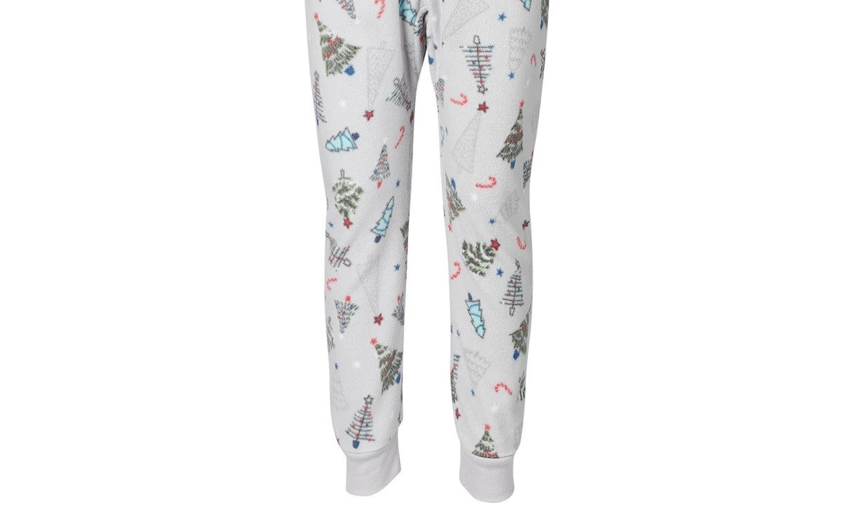 Family Pajamas Matching Kids Festive Trees White Size 8 Regular