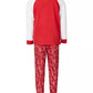 Family Pajamas Matching Kids Ornament Print Set Red Size 6-7