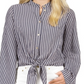 Michael Kors Halo Tie Hem Shirt Blue