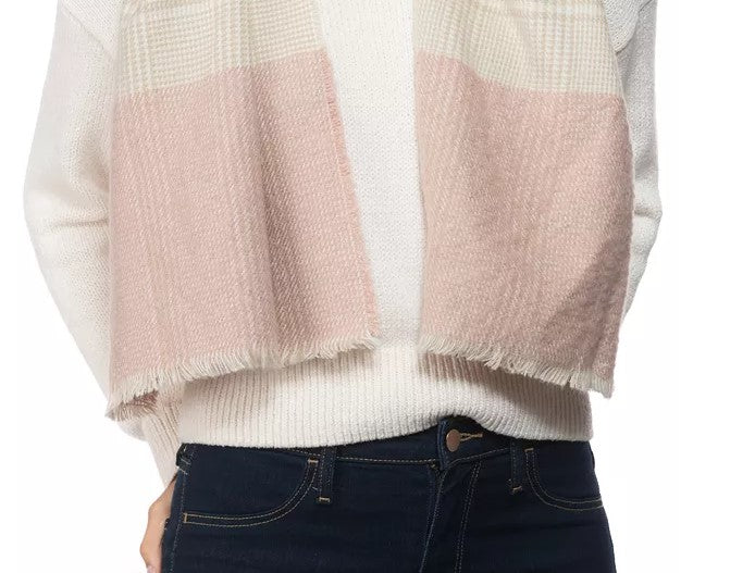 INC International Concepts Women's Plaid Colorblocked Scarf Grey Size Regular