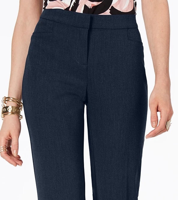 Alfani Women's Modern Straight-Leg Pants Regular & Short Lengths Dark Blue Size 4