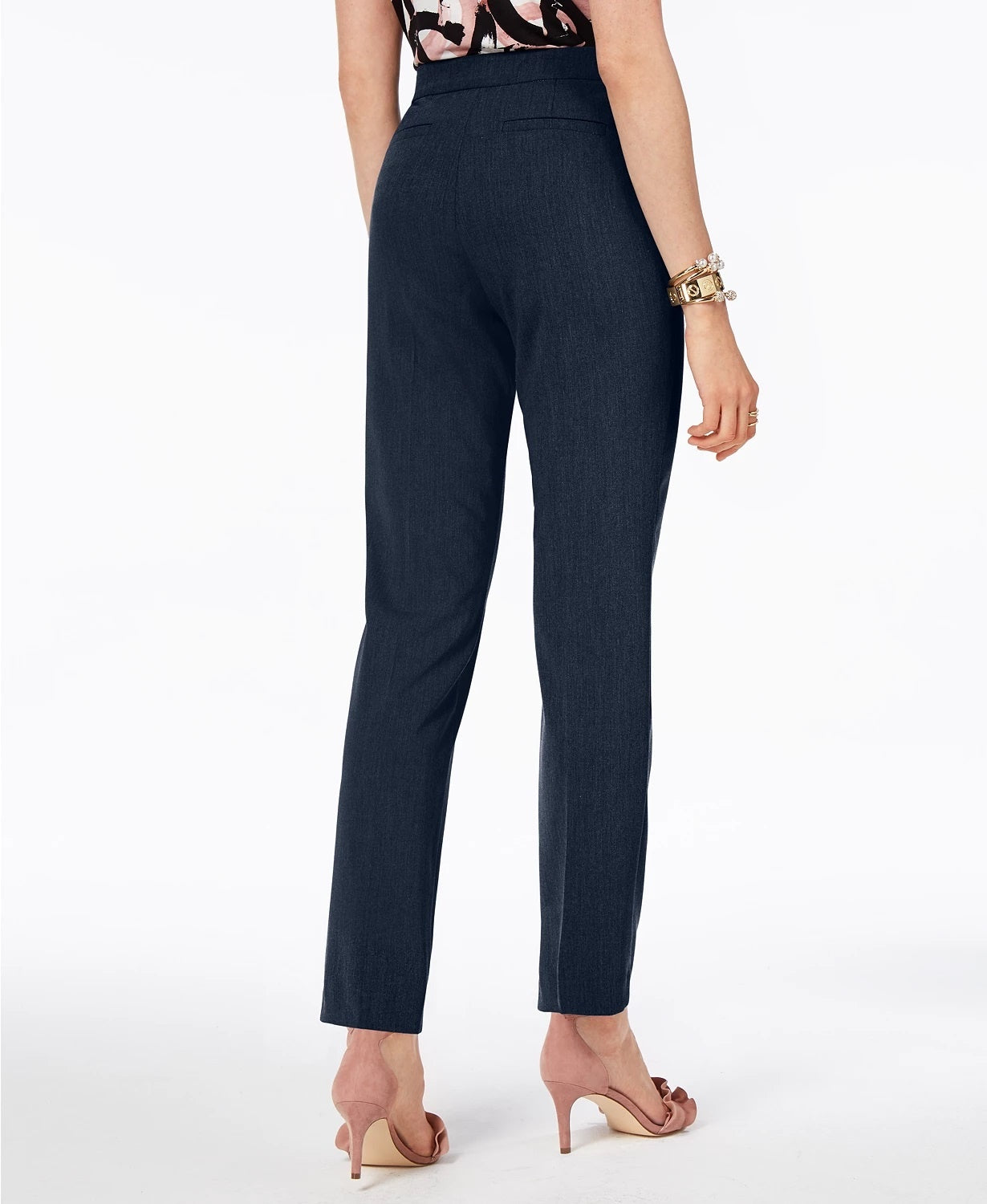 Alfani Women's Modern Straight-Leg Pants Regular & Short Lengths Dark Blue Size 4