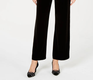 Alfani Women's Velvet Wide-Leg Pants Black Size XX Large