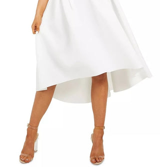 Quiz Women's Dip-Hem Skirt White Size 2