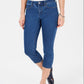 Charter Club Women's Tummy Control Bristol Capri Jeans Blue Size 6