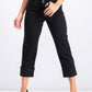 Style & Co Women's High Cuffed Capri Jeans Black Size 12