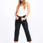 Style & Co Women's High Cuffed Capri Jeans Black Size 12